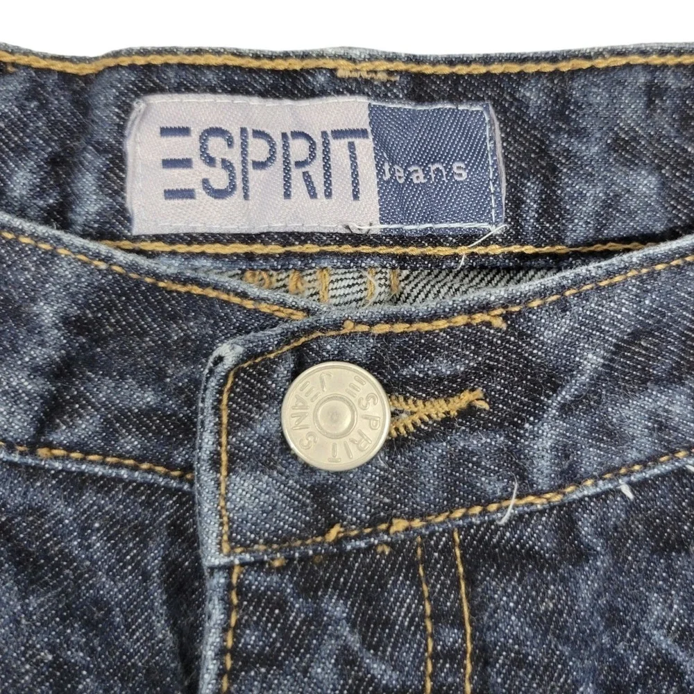 Vintage Esprit Jean Size 30 High Waist Tapered Leg Denim Blue Wash 90s   E222